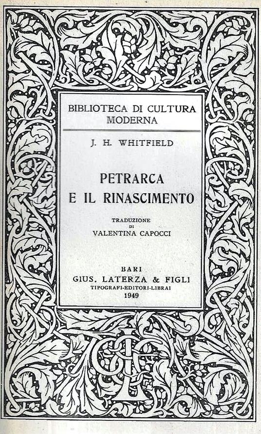 Petrarca e il Rinascimento - copertina