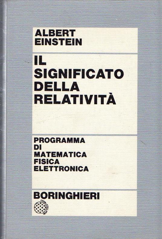Il significato della relatività - Albert Einstein - copertina