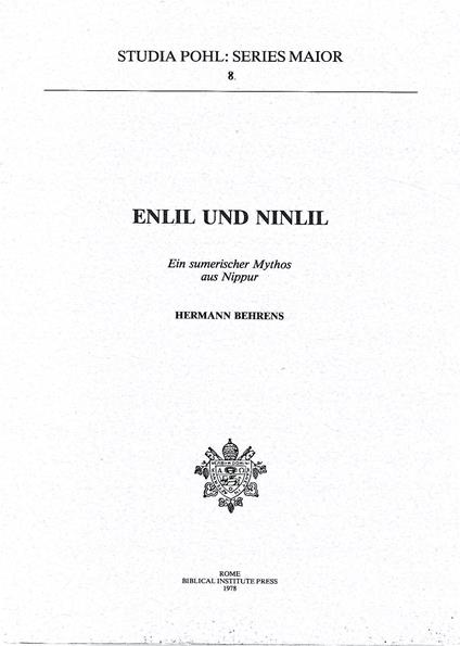 Enlil und Ninlil. Ein sumerischer Mythos aus Nippur - copertina
