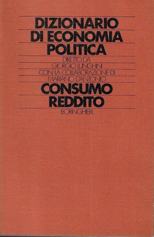 Consumo - Reddito - copertina