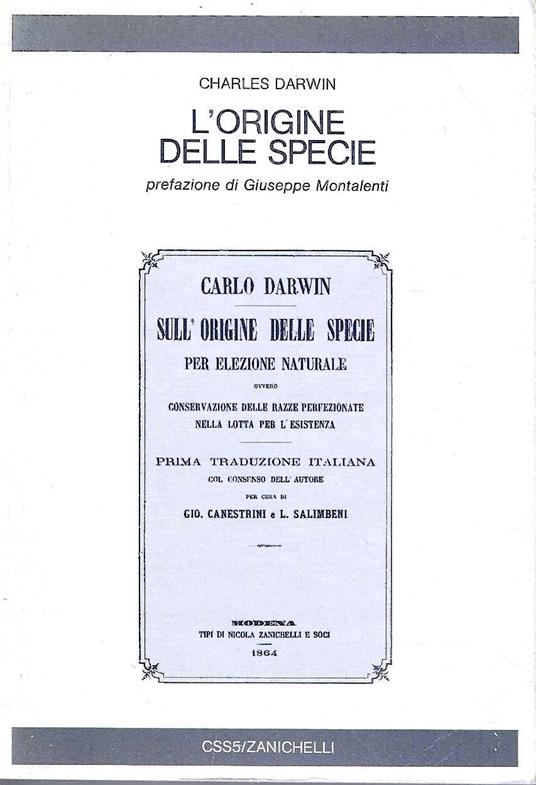 L' origine delle specie - Charles Darwin - copertina