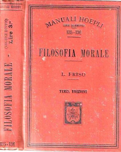 Filosofia morale - Luigi Friso - copertina