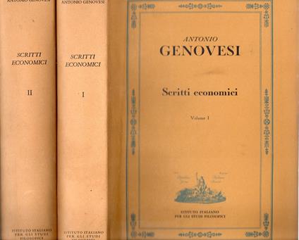 Scritti economici ( 2 vol.) - Antonio Genovesi - copertina