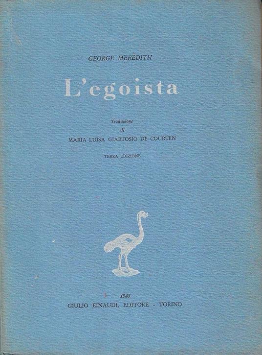 L' egoista - George Meredith - copertina