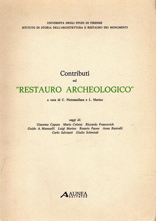 Contributi sul "Restauro Archeologico" - copertina