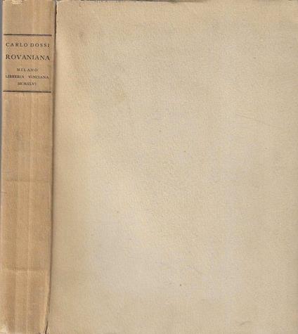 Rovaniana. Vol. II - Carlo Dossi - copertina