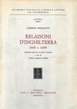 Relazioni d'Inghilterra 1668 e 1688. Edizione critica di editi ed inediti