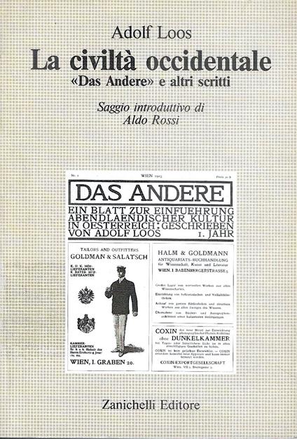 La civilità occidentale. "Das Andere" e altri scritti - Adolf Loos - copertina
