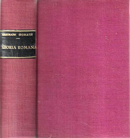 Storia Romana (Parte prima e Parte seconda) - copertina