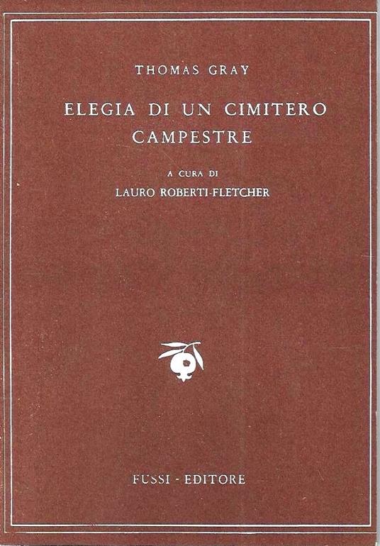 Elegia di un cimitero campestre - Thomas Gray - copertina