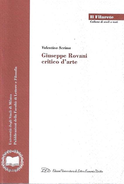 Giuseppe Rovani critico d'arte - copertina