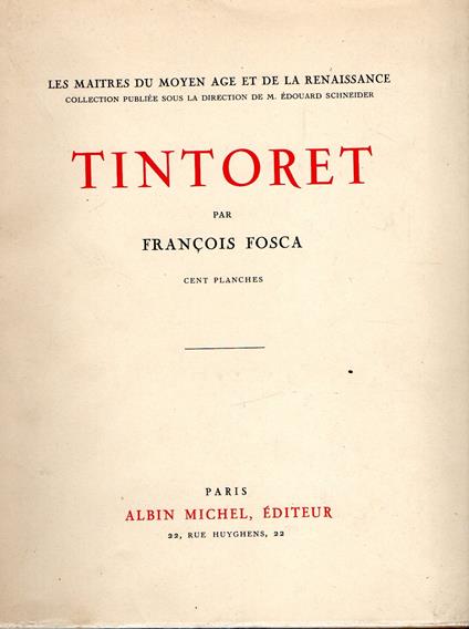 Tintoret - François Fosca - copertina