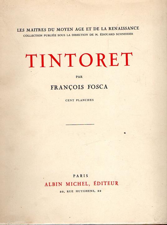 Tintoret - François Fosca - copertina