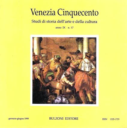 Venezia Cinquecento n.17, 1999. Studi di storia dell'arte e della cultura - copertina