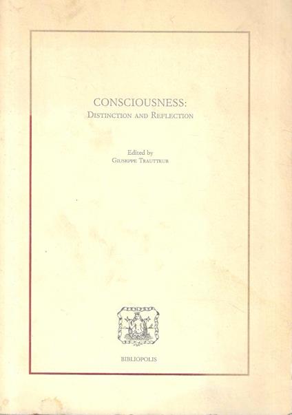 Consciousness. Distinction and reflection - copertina