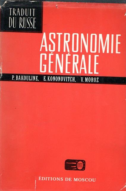 Astronomie generale - copertina