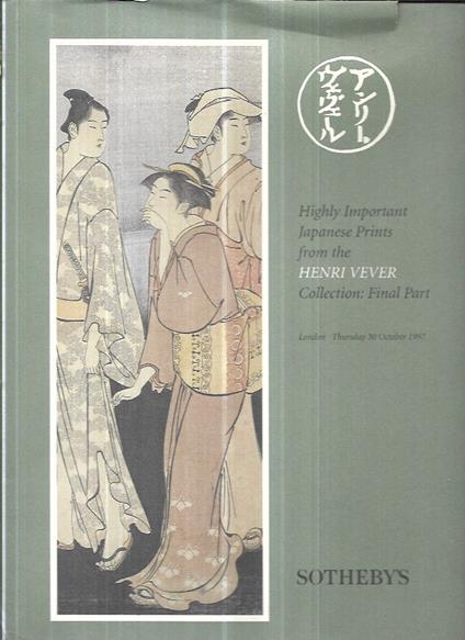 Highly important Japanese prints from Henri Vever Collection: Final Part - copertina