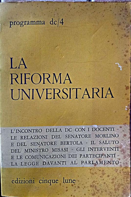 La riforma universitaria - copertina