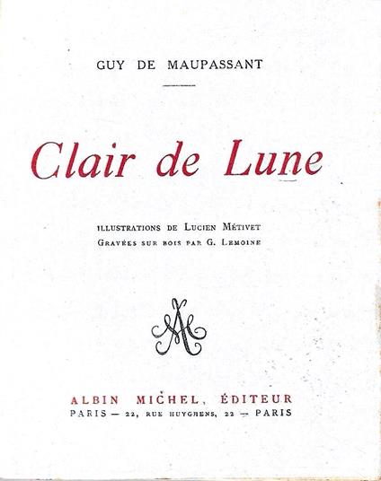 Clair de Lune - Guy de Maupassant - copertina