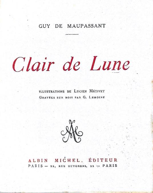 Clair de Lune - Guy de Maupassant - copertina