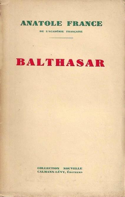 Balthasar - Anatole France - copertina