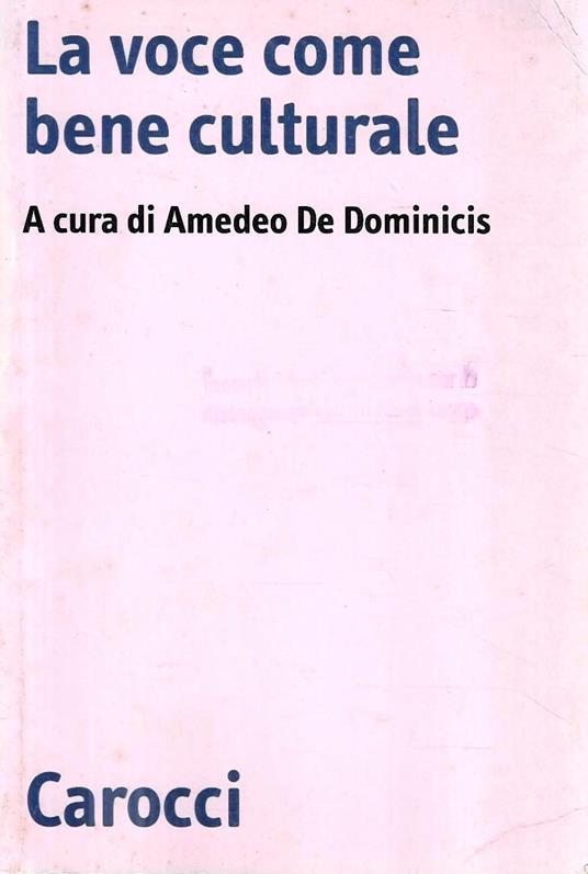 La voce come bene culturale - copertina
