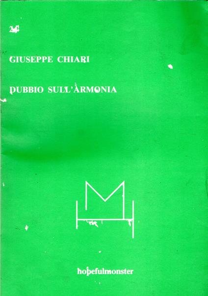 Dubbio sull'armonia - Giuseppe Chiari - copertina