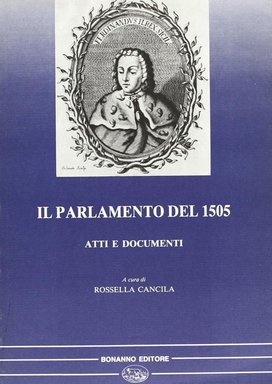 Il parlamento del 1505 Atti e documenti - copertina