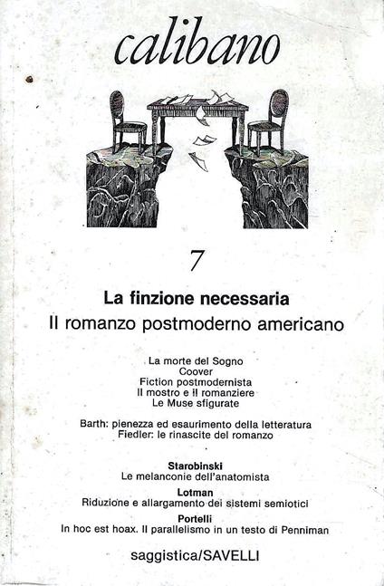 Il romanzo postmoderno americano. La finzione necessaria (rivista Calibano, n.7) - copertina
