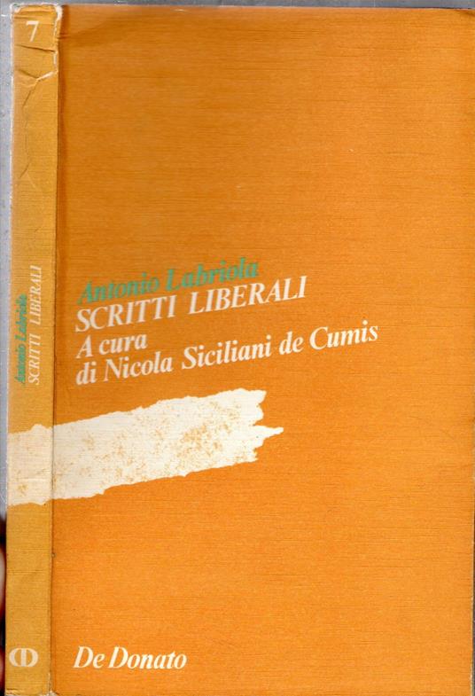 Scritti liberali - Antonio Labriola - copertina