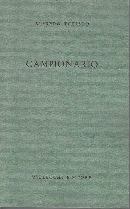 Campionario - Alfredo Todisco - copertina