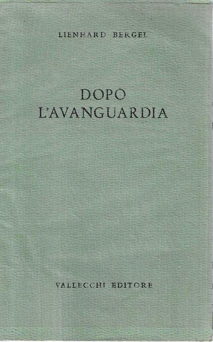 Dopo l'avanguardia - copertina