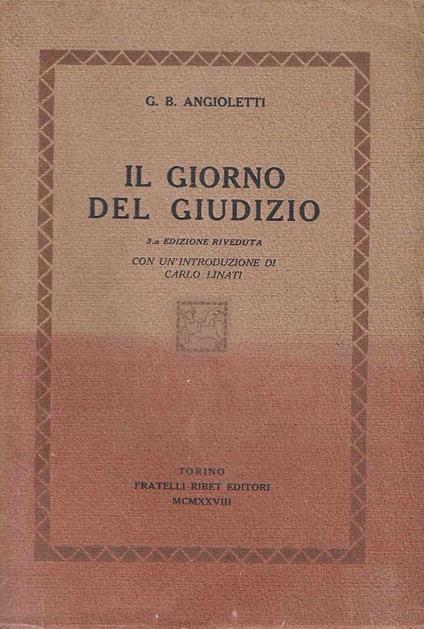 Il giorno del giudizio. Miti e fantasie - G.B. Angiolini - copertina