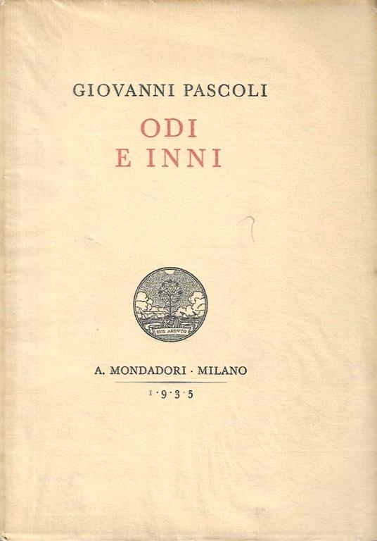 Odi e Inni - Giovanni Pascoli - copertina