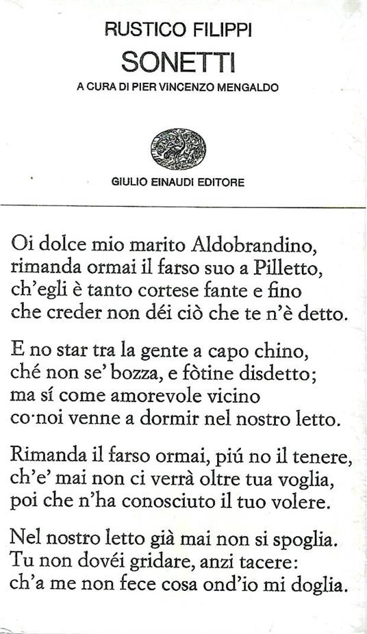 Sonetti - copertina