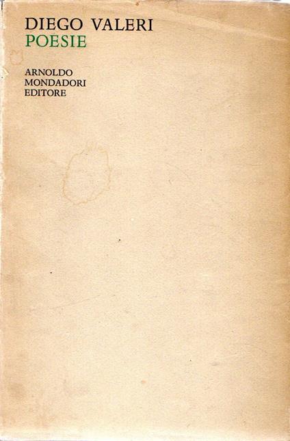 Prima Edizione! Poesia - Diego Valeri - copertina