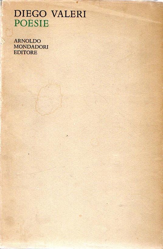 Prima Edizione! Poesia - Diego Valeri - copertina