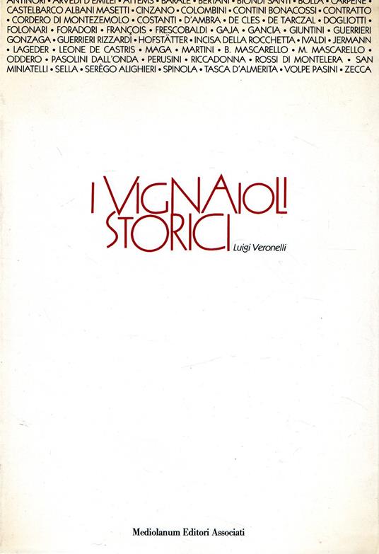 I vignaioli storici - Luigi Veronelli - copertina
