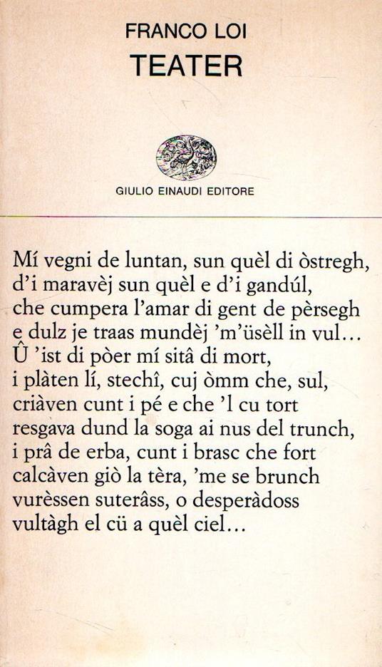 Teater - Franco Loi - copertina