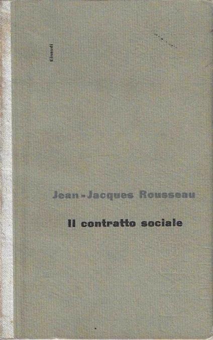 Il contratto sociale - Jean-Jacques Rousseau - copertina