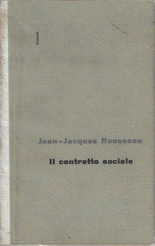 Il contratto sociale - Jean-Jacques Rousseau - copertina