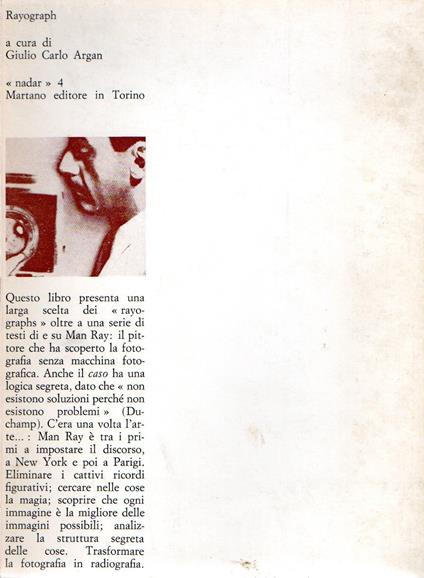 Rayograph - Giulio C. Argan - copertina