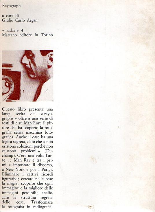 Rayograph - Giulio C. Argan - copertina