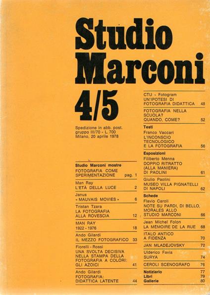 Studio Marconi 4/5 - copertina