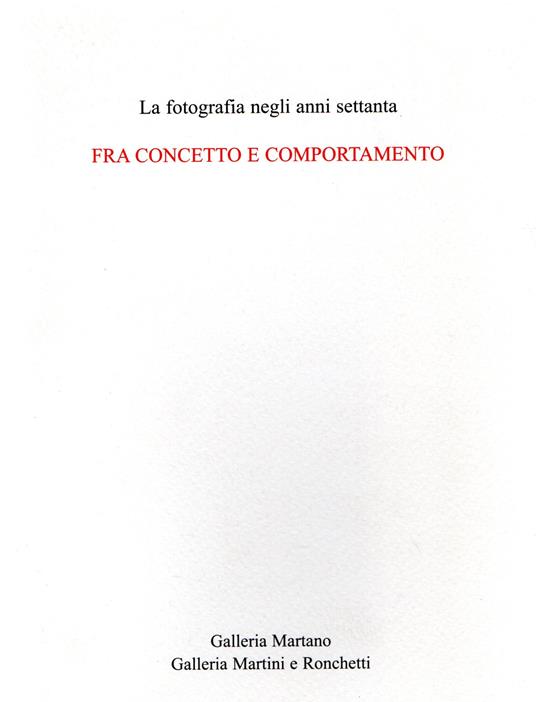 Fra concetto e comportamento : La fotografia negli anni settanta - copertina