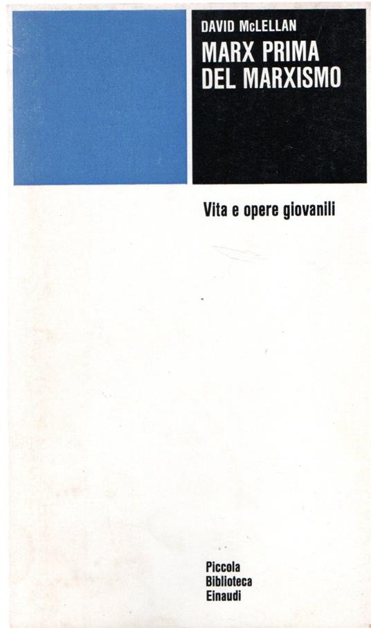 Marx prima del marxismo - David McLellan - copertina