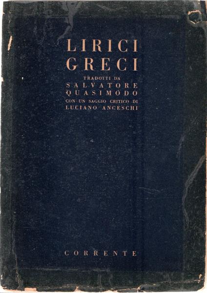 Prima Edizione Autografata! Lirici greci - Salvatore Quasimodo - copertina