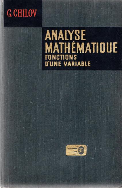 Analyse mathematique : Fonctions d'une variable - copertina