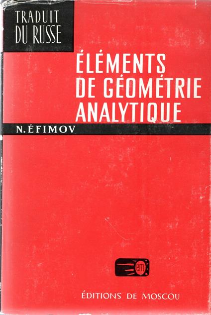 Elements de geometrie analytique - copertina
