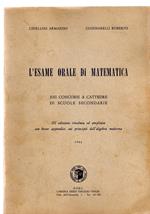 L' esame orale di matematica nei concorsi a cattedra di scuole secondarie